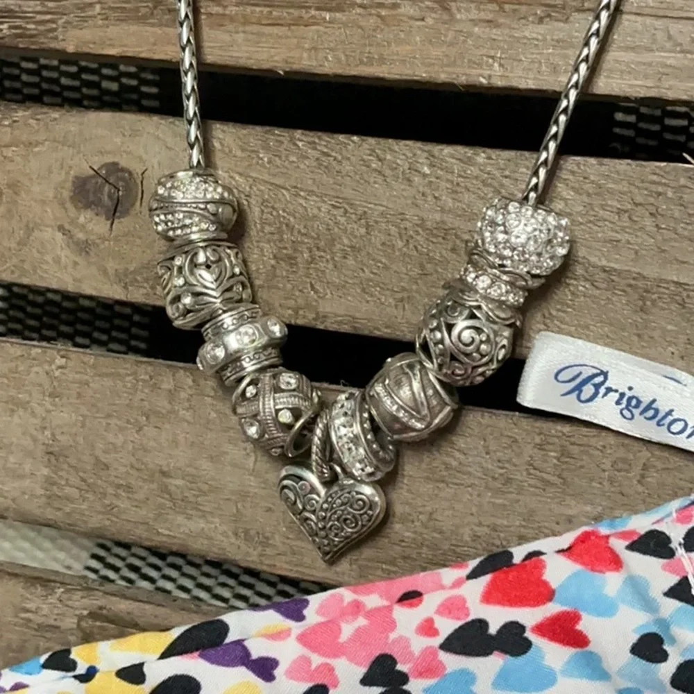 Brighton great shape Barrel slide removable charm bundle lot set silver necklace - Picture 2 of 6